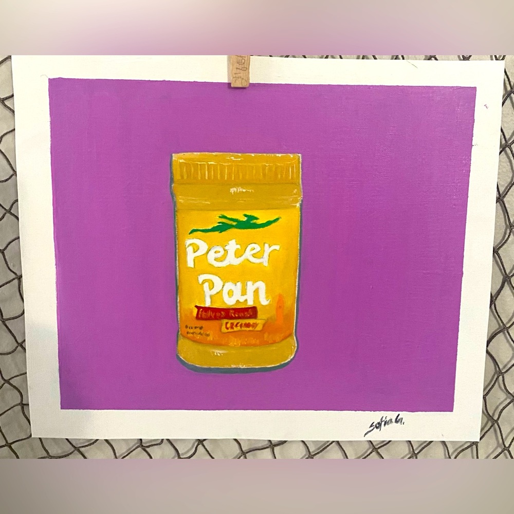 Canvas paper peanut butter Art